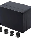 IP65 Outdoor Waterproof Electrical Box For DIYers With Cable Glands ABS Black Junction Box Weatherproof Power Enclosure