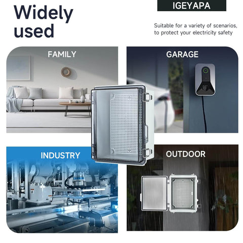 IP67 Waterproof Electrical Junction Box With Clear ABS Plastic Enclosure for outdoor garden use installed view