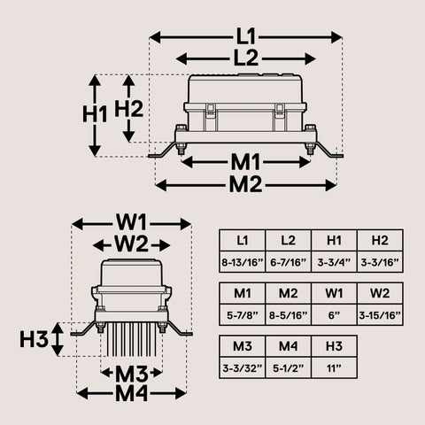 Dimensions diagram for Waterproof 12V Fuse Relay Box Kit With Prewired Harness For Automotive And Marine Use 6 Gang Bosch Style 5 Pin Relay