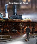 Compact Waterproof LED Flashlight 2 Pack With Zoomable Focus for outdoor use in rain and nighttime walking.