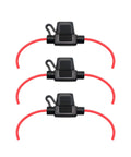 Waterproof Mini Inline Fuse Holder With 20 Gauge Wire 12 Inch Leads Pack Of 3 for ATM Blade Small Fuses in Cars Boats RVs Tractors Trucks