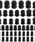Waterproof Nylon Cable Gland Kit With 50 Pieces, 3-16 mm Range, Includes PG7 PG9 PG11 PG13.5 PG16 PG19, IP68 Plastic Glands For Indoor And Outdoor Use