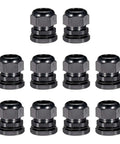 Front view of PG25 Waterproof Nylon Cable Gland With Adjustable Locknut, Sealed Joint For 16mm To 21mm Cable Diameter, 30mm Thread