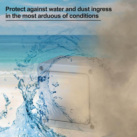 Weatherproof Outdoor Light Switch 1-Gang 2-Way IP66 Rated built tough for exterior boxes splashed with water and sand