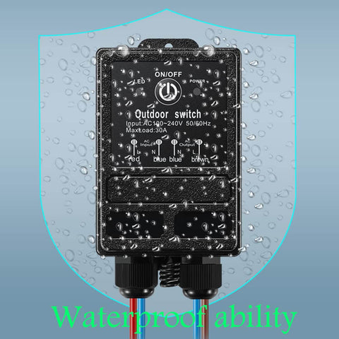 Remote Control Relay Switch 12V-72V DC Wireless Receiver IP65 Waterproof 40A Heavy-Duty Relay For Outdoor Lights And Motors