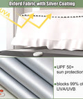 Waterproof top-load washing machine cover with zipper delivers durable rain, dust, and sun protection, Oxford fabric UV coating.