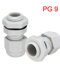 Waterproof PG9 Cable Gland Locknut Nylon Joint For 4mm To 8mm Cables Adjustable Seal Anti Loosening Nut Durable Plastic Connector
