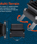 Z-shaped brackets for mounting Waterproof 12V Fuse Relay Box Kit With Prewired Harness For Automotive And Marine Use 6 Gang Bosch Style