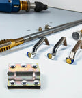 Waterproof Pipe Repair Clamp DN25x110 Portable Leak Sealer Kit for Plumbing Emergencies shown with tools on table