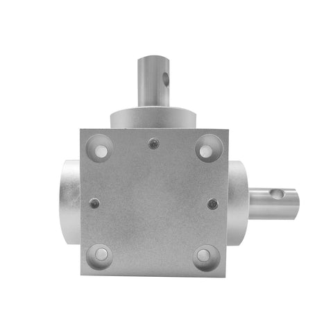 防水型 1対1 直角ギアボックス 1.5モジュール 20歯 90度駆動 屋外プロジェクト向け 頑丈な作り 正面図