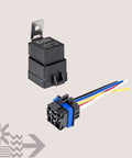 Waterproof 5 Pin Bosch Style 12V Relay Kit With Harness Socket And 12 AWG Wires SPDT 30 40 Amp Automotive Marine Relays