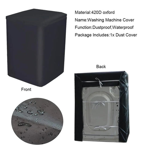 Durably protect your top load washer from sun, dust, rain, and scratches with this waterproof 420D oxford cover, sized for standard units and ideal for indoor storage or outdoor patios, delivering reliable protection and easy maintenance.