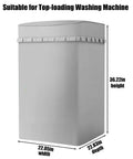 Waterproof top-load washing machine cover with zipper delivers durable rain, dust, and sun protection; heavy-duty Oxford fabric with UV coating, 3-sided protection fits 6-8 kg machines, ideal for balconies, patios, and laundry spaces.