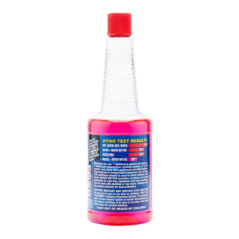 WaterWetter Super Coolant That Doubles Water Wetting For Your Ride, 12 oz bottle back label view