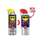 WD-40 Specialist Penetrant with Smart Straw, Penetrant for Metal, Rubber and Plastic Threads, Locks and Nuts, Industrial Strength Fast-Acting Formula, 11 Oz, new packaging design comparison.