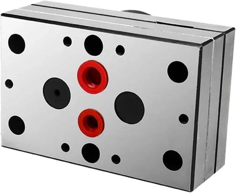 Front view of KOTIRCYY Sewage/Effluent Pumps 20CC/Rev Wear-Resistant Positive Displacement Inner Tooth Pump with red and black ports.