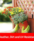 Extreme Interlocking Fasteners That Bond On Contact, 4 Strips 1 Inch By 3 Inches used to mount pots on a wooden lattice outdoors
