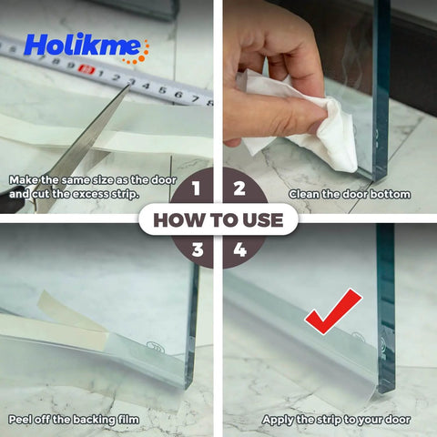 How to use guide for Weather Stripping Door Seal Strip 33 Feet, Sealing Sticker Sealing Tape for Door Draft Stopper Adhesive.
