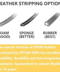 Weather Stripping Seal Strip for Doors/Windows 18 Feet, Self-Adhesive Backing Seals Large Gap material options: foam, sponge, rubber