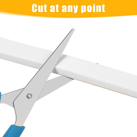 Scissors cutting 16Feet Weather Stripping Seal (1/2 Inch X 1/4 Inch) for Door Window, high density foam insulation strip, white