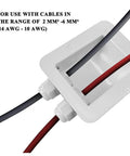 Weatherproof ABS Cable Entry Gland For Solar Projects All Cable Types 2mm2 To 6mm2 Dia, Perfect For RV Campervan Boat Setups