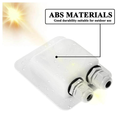 Weatherproof ABS Cable Entry Gland For Solar Projects All Cable Types 2mm2 To 6mm2 Dia, Perfect For RV Campervan Boat Setups, PG7 Waterproof Gland