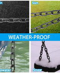 Weather-proof black chain in rain, sun, seawater, and snow conditions. ✝️ 1/3'' x 16.4 Ft Long Black Chain for Hanging, Carbon Steel.