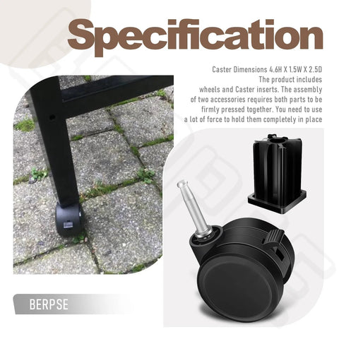 Weber Caster Wheel For Gas Grills Stem Style Locking Swivel Caster 6414 306414 Replacement Fits Genesis 1000 5000 Genesis A B C Silver Summit Spirit Grills Also Fits Ranch Kettle And Performer Charcoal Grills Includes Insert Two And Five Sixteenth Inch shown with caster and insert