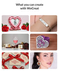 Examples of engravings created with Vision 20W Laser Engraver Machine With AirGurad Pro Fume Extractor, featuring custom gifts and jewelry.