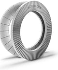 Nord-Lock Wedge Locking Washers For 3/8 In Bolts Steel Zinc Flake 20 Pairs, showing textured surface and zinc flake coating
