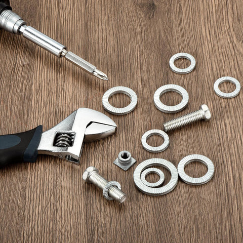 Vibration Resistant Wedge Locking Washers For M8 To M20 Bolts 90 Pcs Mn Steel with screwdriver and wrench