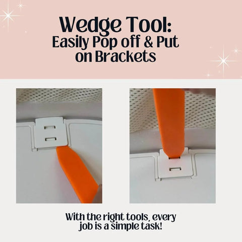 O Rings Repair Kit For Snoo Smart Sleeper Bassinet With Free Expert Repair Support Step By Step Video Tutorial And All Tools You Need To Stop Grinding Or Jerking And Get Your Baby Back To Dreamland includes a wedge tool for removing brackets.