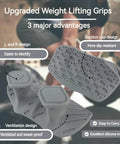 Upgraded Weight Lifting Grips For Men And Women Extra Large Thick Non Slip Gym Gloves with suction cups, showing ergonomic design.