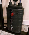 Universal Weight Stack Pin For Commercial Gyms And Home Gyms Heavy Duty Aluminum Alloy Pin With Three Eighths Inch Diameter And Five And A Half Inch Insert Anti Rust Coating Anti Theft Locking Cable Health Club Grade Steel Red Built To Last