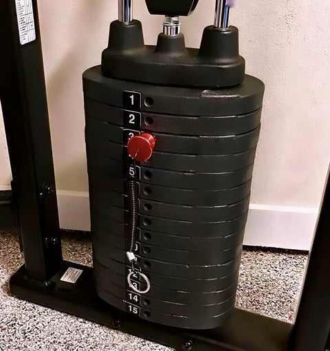 Universal Weight Stack Pin For Commercial Gyms And Home Gyms Heavy Duty Aluminum Alloy Pin With Three Eighths Inch Diameter And Five And A Half Inch Insert Anti Rust Coating Anti Theft Locking Cable Health Club Grade Steel Red Built To Last