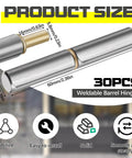 30 Pack Weld On Bullet Hinges 2-1/2 X 3/8 Inch Heavy Duty Carbon Steel Detachable Gate Hinges for Swing Doors, product size details