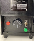 Front control panel of Portable 20 Lb Dry Stick Welding Electrode Oven with Temperature Control Thermostat, black casing.