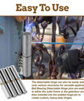 Person welding 40 Pack Weldable Barrel Hinges Two And A Half Inch By Three Eighth Inch Heavy Duty Weld On Bullet Hinges installation