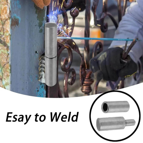 20-Pack Weldable Barrel Hinges Built Tough Two And Three Eighths Inch By One Half Inch Heavy Duty Steel Weld On Bullet Door Hinges