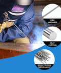 Welder using 30 Pcs ER308L Stainless Steel TIG Welding Rods Set 1 16 Inch Filler Wire Low Splatter And Corrosion Resistant For Pro Welders