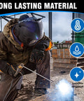 Welder using 30 Pcs ER308L Stainless Steel TIG Welding Rods Set 1 16 Inch Filler Wire Low Splatter And Corrosion Resistant outdoors
