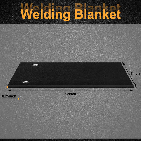 4 Pack 12 x 9 Inch Welding Blankets Set Fireproof Heat Resistant Soldering Mats for Copper Pipe Brazing and Repairs, shown front view.