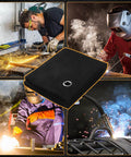 4 Pack 12 x 9 Inch Welding Blankets Set Fireproof Heat Resistant Soldering Mats for Copper Pipe Brazing and Repairs