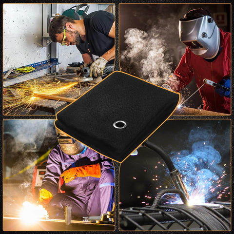 4 Pack 12 x 9 Inch Welding Blankets Set Fireproof Heat Resistant Soldering Mats for Copper Pipe Brazing and Repairs
