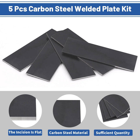 5Pcs 2x6 Inch Welding Coupons Kit For MIG TIG Arc Weld Training And Practice One Eighth Inch Thick Mild Steel Plates 11 Gauge Coupons
