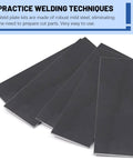 5Pcs 2x6 Inch Welding Coupons Kit For MIG TIG Arc Weld Training And Practice One Eighth Inch Thick Mild Steel Plates