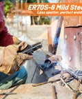 ER70S-6 Mild Steel TIG Welding Rod 1LB 1/16 in x 16 in used by welder for smooth, low-spatter welds on metal structure