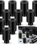 Welding Table Fixture Pins Five Eighths Inch By One Inch By One And A Half Inch Quick Setup Clamps Stop Alignment Squares Ten Pieces Industrial Grade Steel For Precise Positioning And Easy Clamping In Metalworking Projects Hicarer Welding Accessories shown in bulk and detail on welding table.