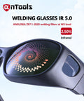 Wraparound Welding Glasses With UV Protection And Anti Scratch Lens ANSI OSHA, side view with infrared lens reflection