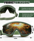 Welding Goggles Shade 5 IR Lens For Cutting Torch Brazing Eye Protection with ergonomic fit and 180° wide vision